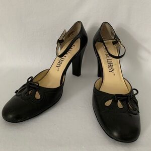 Sam & Libby Black Ankle Strap Heels
